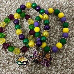 Mardi Gras bracelet
